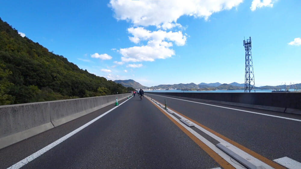 サイクリングしまなみ　生口島の走行風景