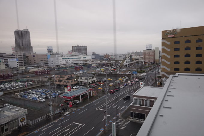 霞ヶ浦かすいち宿泊におすすめホテル ホテルグリーンコア土浦から見える土浦駅