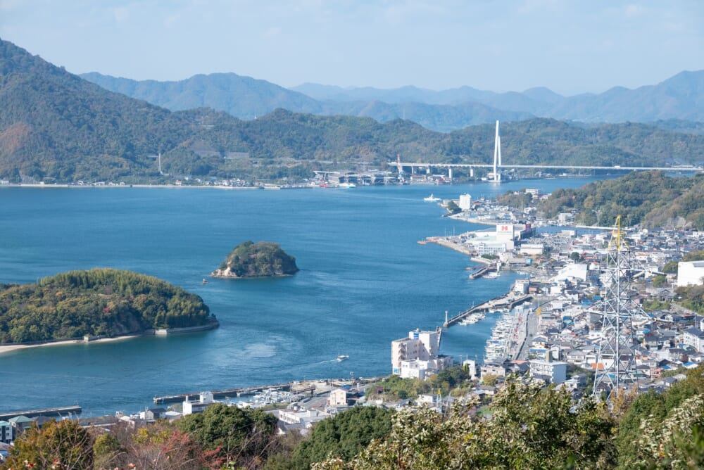 因島グラベルコースから見る生口橋