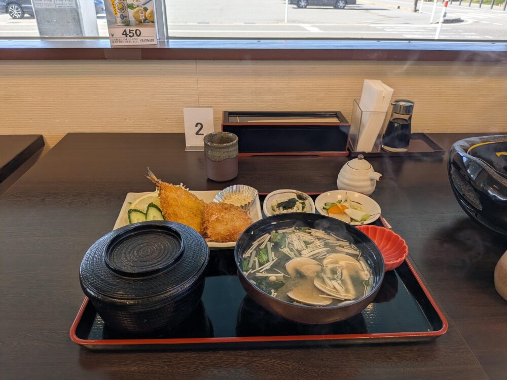 海の駅蜃気楼の魚フライ定食