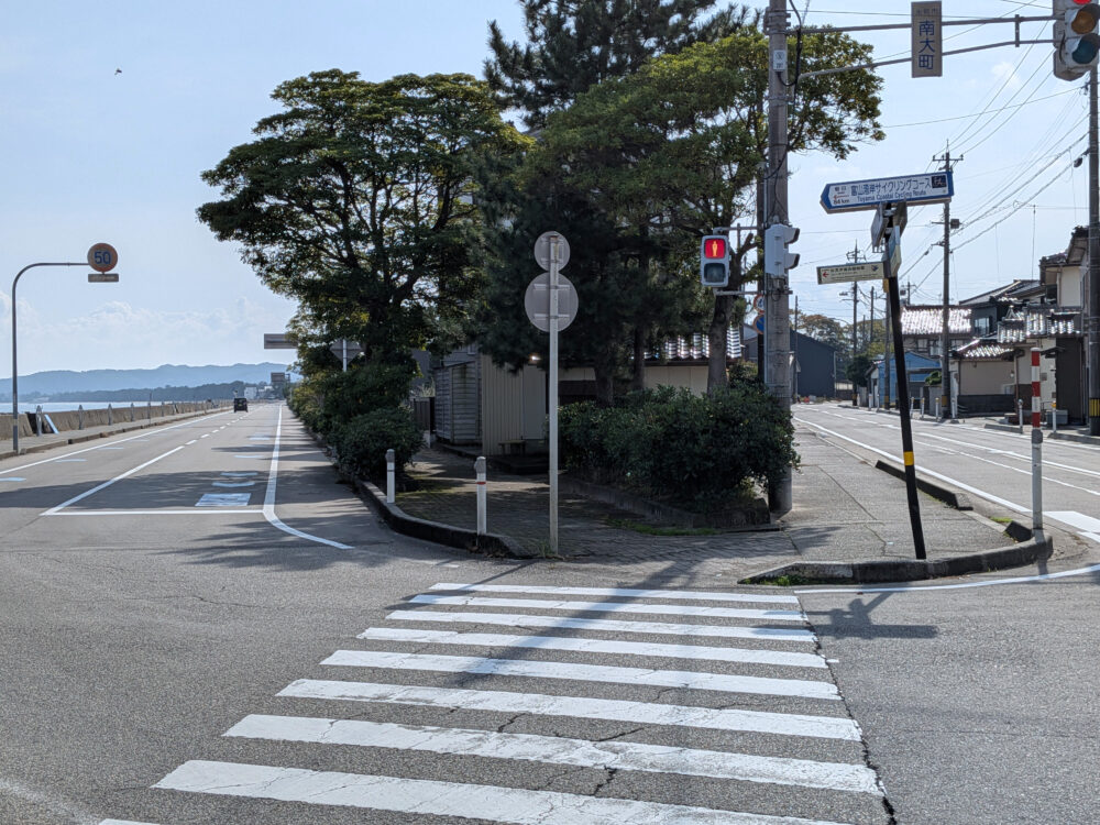 富山湾岸サイクリングロードの標識
